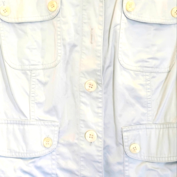 Calvin Klein Soft Green Cotton Fabric jacket style blouse/light jacket Like New! - Picture 4 of 7